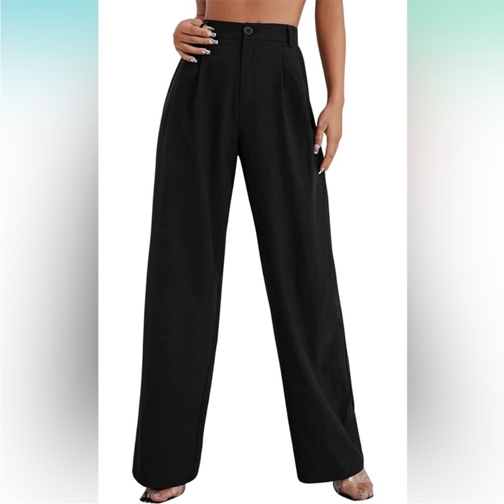 Black Wide-Leg Women's Pants